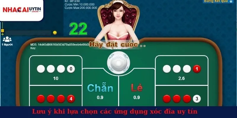 Lưu ý khi lựa chọn các ứng dụng xóc đĩa uy tín